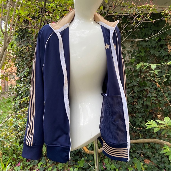 American Eagle Outfitters Blue Beige White Zipper Jacket Size Large - Picture 4 of 9